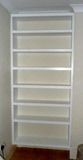 white bookcases