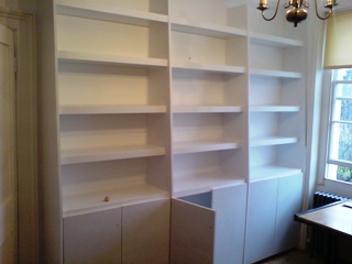 home office cabinets and 

shelving installations